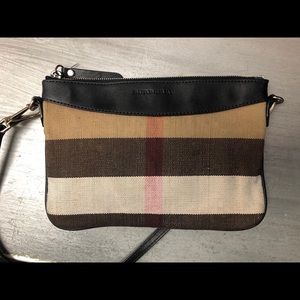Burberry Peyton Black Canvas Check Crossbody